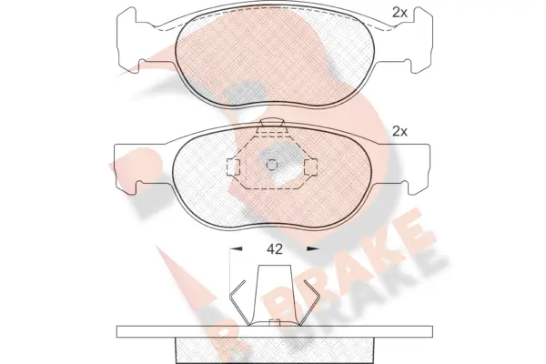 RB1348 R BRAKE Комплект тормозных колодок, дисковый тормоз (фото 1)