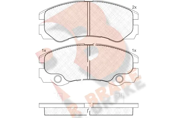 RB1354 R BRAKE Комплект тормозных колодок, дисковый тормоз (фото 1)