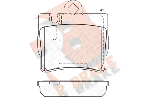 RB1390 R BRAKE Комплект тормозных колодок, дисковый тормоз (фото 1)