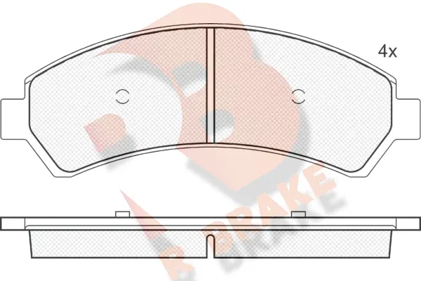 RB1410 R BRAKE Комплект тормозных колодок, дисковый тормоз (фото 1)