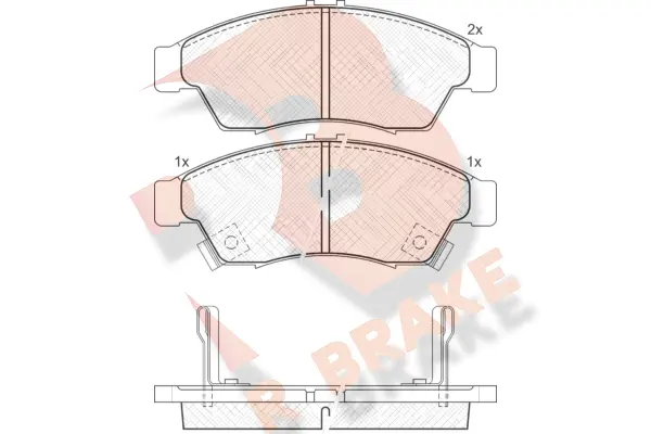 RB1453 R BRAKE Комплект тормозных колодок, дисковый тормоз (фото 1)