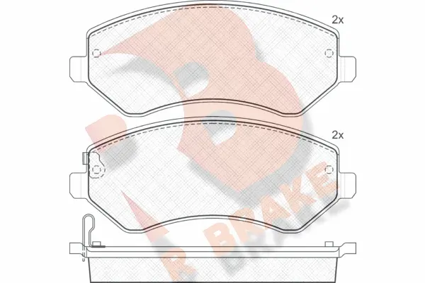 RB1512 R BRAKE Комплект тормозных колодок, дисковый тормоз (фото 1)