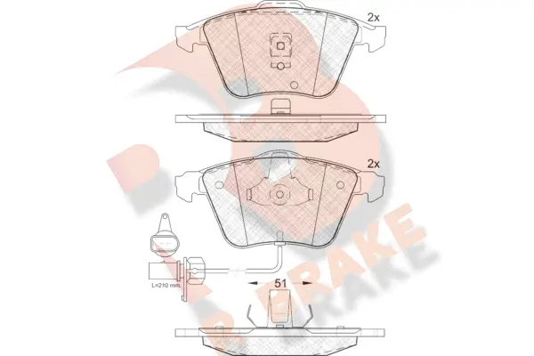 RB1531 R BRAKE Комплект тормозных колодок, дисковый тормоз (фото 1)