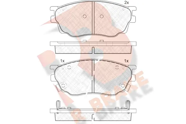 RB1542 R BRAKE Комплект тормозных колодок, дисковый тормоз (фото 1)