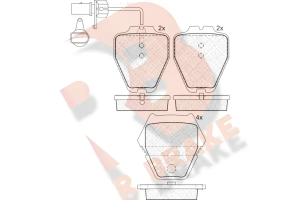 RB1571 R BRAKE Комплект тормозных колодок, дисковый тормоз (фото 1)