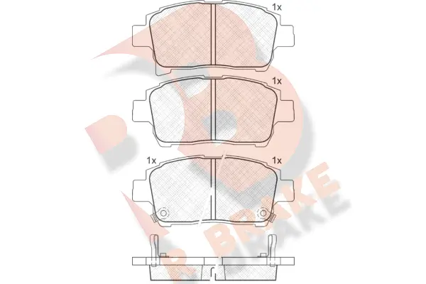 RB1583 R BRAKE Комплект тормозных колодок, дисковый тормоз (фото 1)