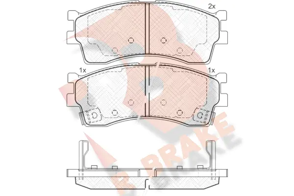 RB1610 R BRAKE Комплект тормозных колодок, дисковый тормоз (фото 1)