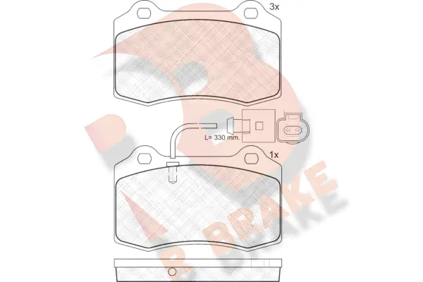 RB1636 R BRAKE Комплект тормозных колодок, дисковый тормоз (фото 1)