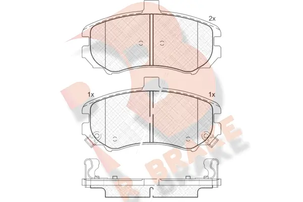 RB1666 R BRAKE Комплект тормозных колодок, дисковый тормоз (фото 1)