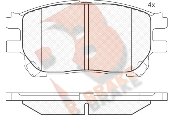 RB1671 R BRAKE Комплект тормозных колодок, дисковый тормоз (фото 1)