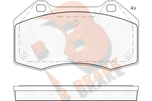 RB1679 R BRAKE Комплект тормозных колодок, дисковый тормоз (фото 1)