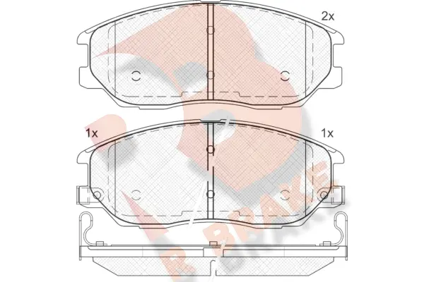 RB1714 R BRAKE Комплект тормозных колодок, дисковый тормоз (фото 1)