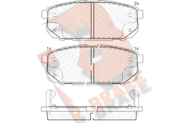 RB1720 R BRAKE Комплект тормозных колодок, дисковый тормоз (фото 1)