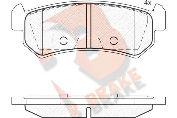 RB1727 R BRAKE Комплект тормозных колодок, дисковый тормоз (фото 1)