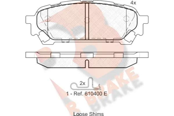 RB1737 R BRAKE Комплект тормозных колодок, дисковый тормоз (фото 1)