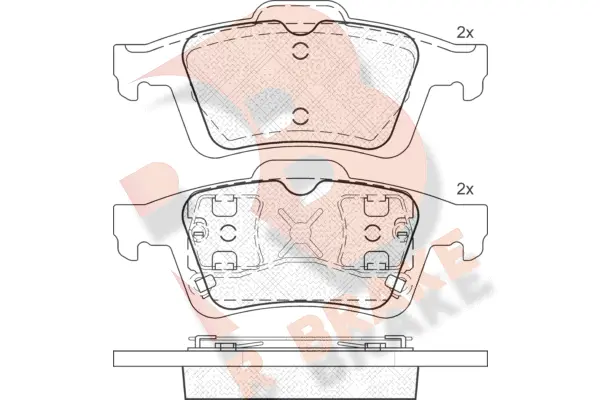 RB1743 R BRAKE Комплект тормозных колодок, дисковый тормоз (фото 1)