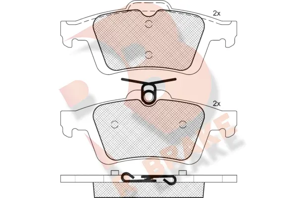 RB1744-396 R BRAKE Комплект тормозных колодок, дисковый тормоз (фото 1)