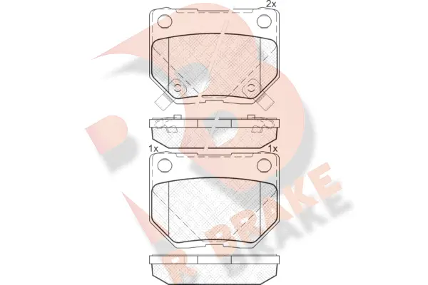 RB1749-200 R BRAKE Комплект тормозных колодок, дисковый тормоз (фото 1)