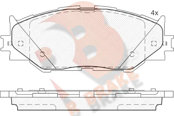 RB1750 R BRAKE Комплект тормозных колодок, дисковый тормоз (фото 1)