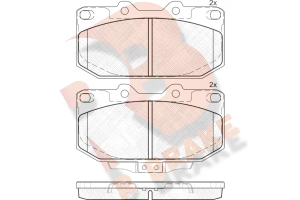 RB1755 R BRAKE Комплект тормозных колодок, дисковый тормоз (фото 1)