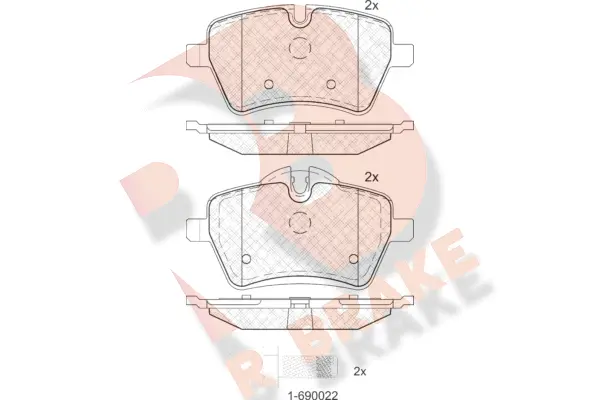 RB1756 R BRAKE Комплект тормозных колодок, дисковый тормоз (фото 1)