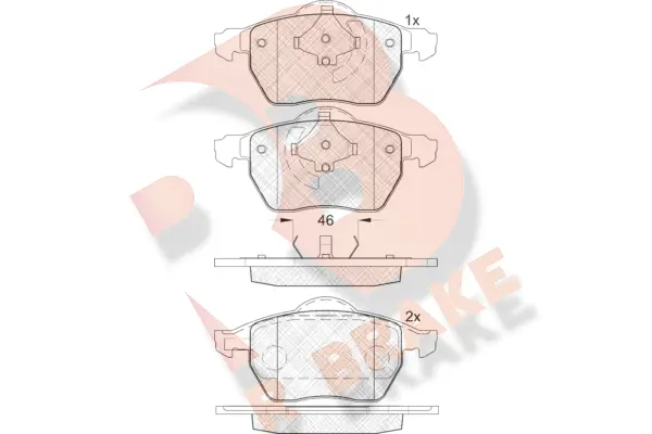 RB1767 R BRAKE Комплект тормозных колодок, дисковый тормоз (фото 1)
