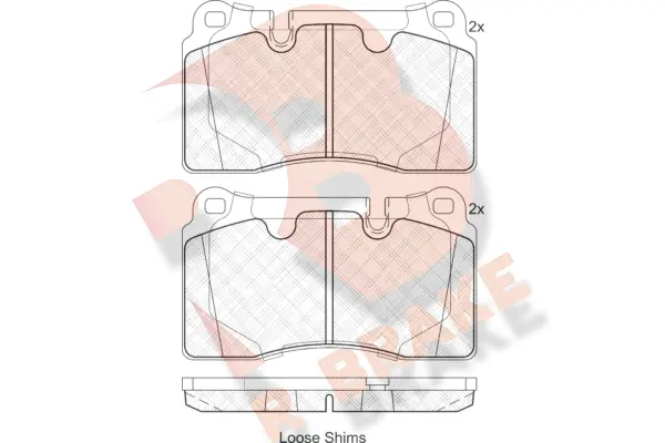 RB1790 R BRAKE Комплект тормозных колодок, дисковый тормоз (фото 1)