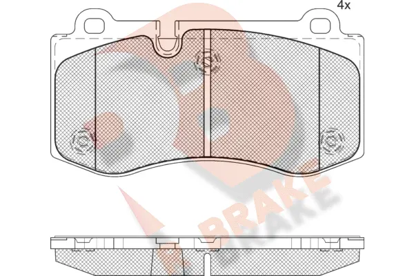 RB1796-071 R BRAKE Комплект тормозных колодок, дисковый тормоз (фото 1)