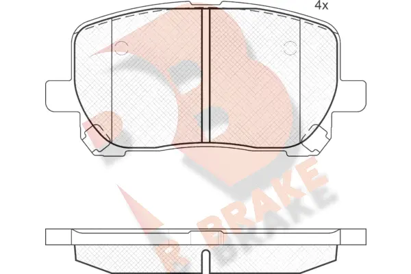 RB1820 R BRAKE Комплект тормозных колодок, дисковый тормоз (фото 1)