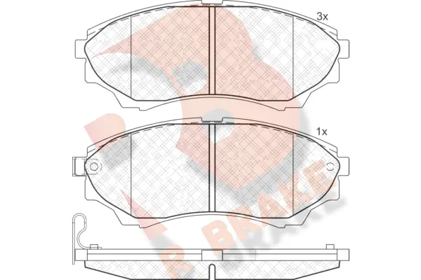 RB1822 R BRAKE Комплект тормозных колодок, дисковый тормоз (фото 1)