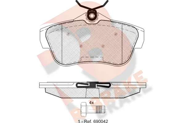 RB1823 R BRAKE Комплект тормозных колодок, дисковый тормоз (фото 1)