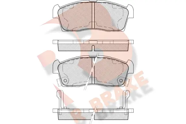 RB1833-203 R BRAKE Комплект тормозных колодок, дисковый тормоз (фото 1)