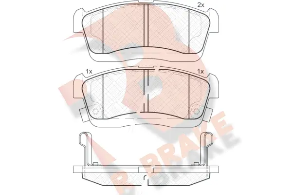 RB1872 R BRAKE Комплект тормозных колодок, дисковый тормоз (фото 1)