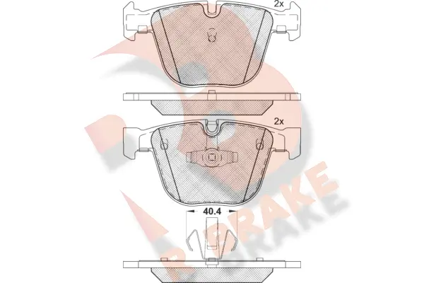 RB1896 R BRAKE Комплект тормозных колодок, дисковый тормоз (фото 1)