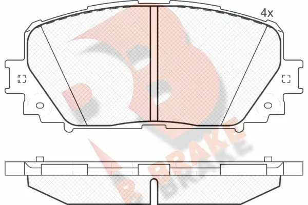 RB1898 R BRAKE Комплект тормозных колодок, дисковый тормоз (фото 1)