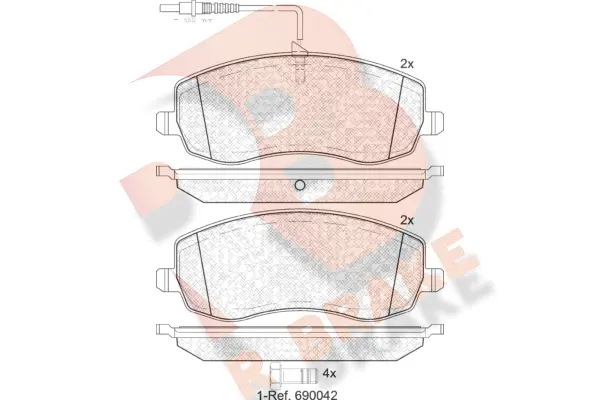 RB1912 R BRAKE Комплект тормозных колодок, дисковый тормоз (фото 1)