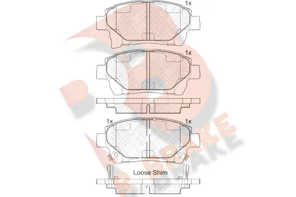 RB1926 R BRAKE Комплект тормозных колодок, дисковый тормоз (фото 1)