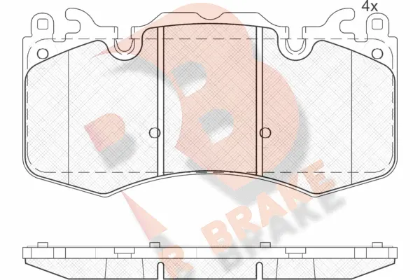 RB1956 R BRAKE Комплект тормозных колодок, дисковый тормоз (фото 1)