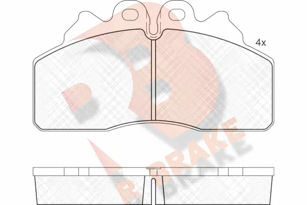 RB1958 R BRAKE Комплект тормозных колодок, дисковый тормоз (фото 1)