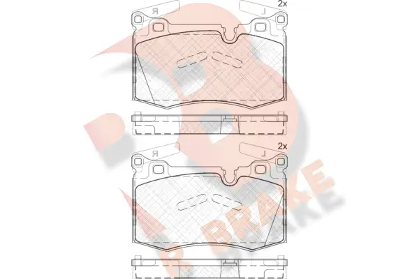 RB1979 R BRAKE Комплект тормозных колодок, дисковый тормоз (фото 1)