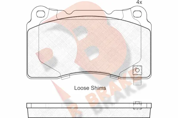 RB1990 R BRAKE Комплект тормозных колодок, дисковый тормоз (фото 1)