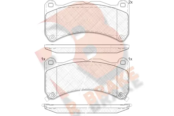 RB2014 R BRAKE Комплект тормозных колодок, дисковый тормоз (фото 1)