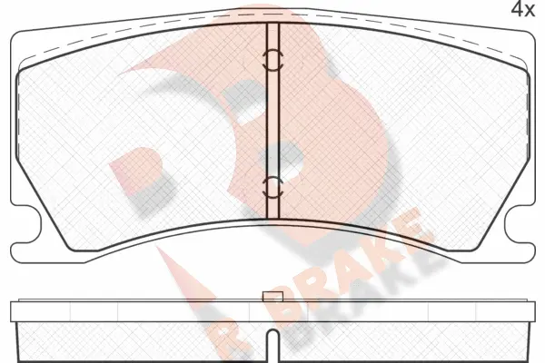 RB2041 R BRAKE Комплект тормозных колодок, дисковый тормоз (фото 1)