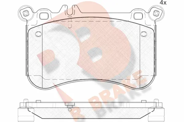 RB2042 R BRAKE Комплект тормозных колодок, дисковый тормоз (фото 1)