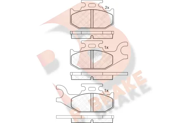 RB2057 R BRAKE Комплект тормозных колодок, дисковый тормоз (фото 1)