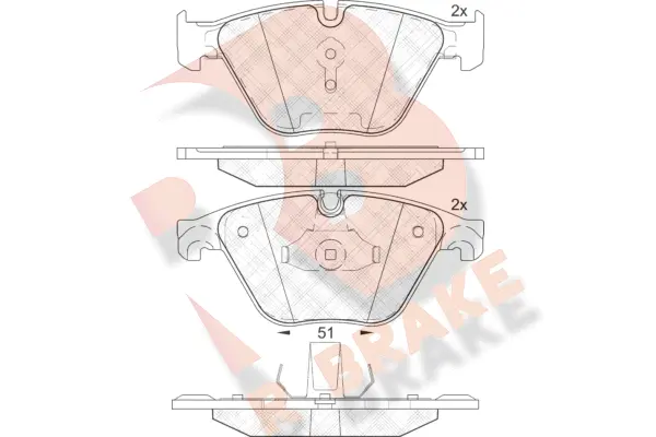 RB2065 R BRAKE Комплект тормозных колодок, дисковый тормоз (фото 1)