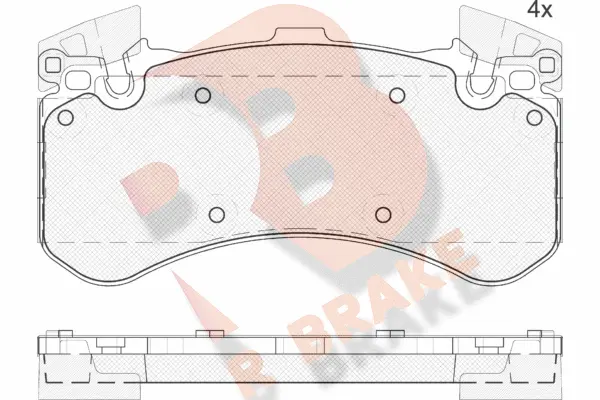 RB2070 R BRAKE Комплект тормозных колодок, дисковый тормоз (фото 1)