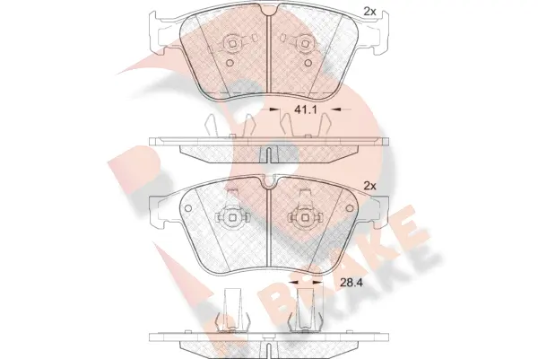 RB2085 R BRAKE Комплект тормозных колодок, дисковый тормоз (фото 1)