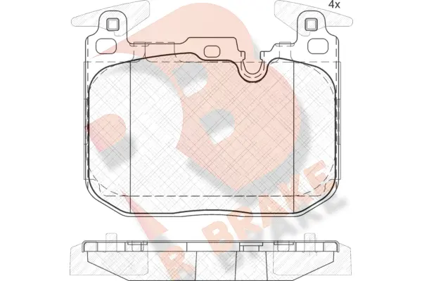 RB2093-203 R BRAKE Комплект тормозных колодок, дисковый тормоз (фото 1)