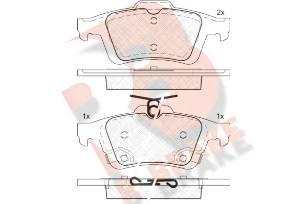 RB2106 R BRAKE Комплект тормозных колодок, дисковый тормоз (фото 1)